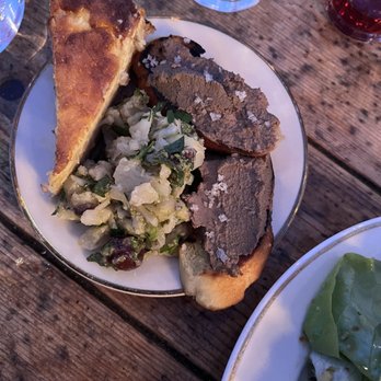 Luce - Farro & Parmesan Pie, Crostini with Chicken Liver Mousse, Cauliflower w/ olives - Italian Near Me - Portland, Oregon
