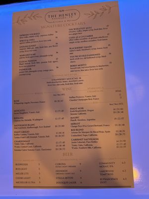 Menu photo 1 The Henley Kitchen and Bar Southlake, TX Menu photo 1 The Henley Kitchen and Bar Southlake, TX