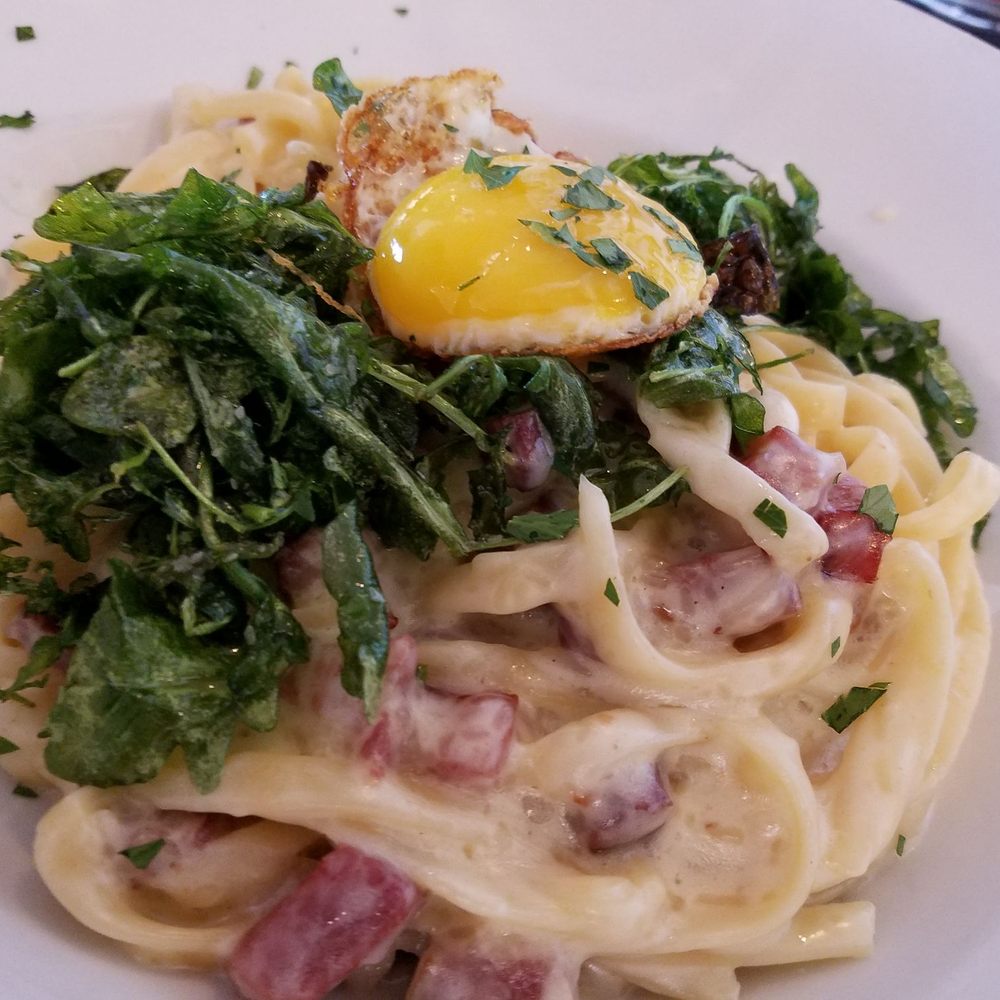Tru Grits - Fantasyland carbonara. - New American Near Me - Anaheim, California Tru Grits - Fantasyland carbonara. - New American Near Me - Anaheim, California