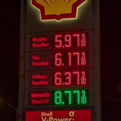 Shell - $5.979 tonight