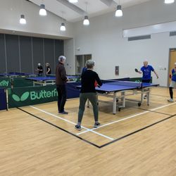 Robert and Pearl Seymour Center - Table Tennis practicing for Senior Games