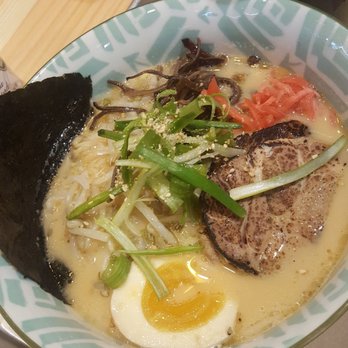 Genji Izakaya - Original tonkotsu ramen - $11.00 Matcha mama bubble tea - $5.00 - Ramen Near Me - Chamblee, Georgia