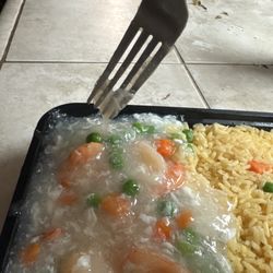 China One Restaurant - Shrimp with lobster sauce and fried rice