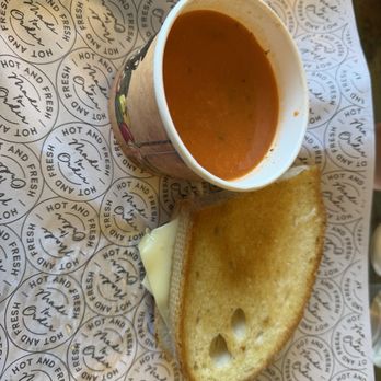 Ballywhack Shack Cafe - Creamy tomato soup (soup of the day) grilled cheese sandwich, American cheese - Sandwiches Near Me - Occoquan, Virginia