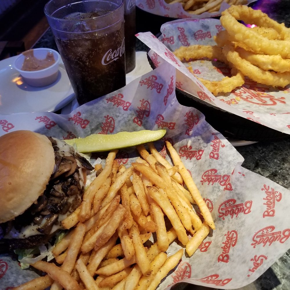 Bubba's 33 - Mushroom burger and famous onion rings - Burgers Near Me - Universal City, Texas