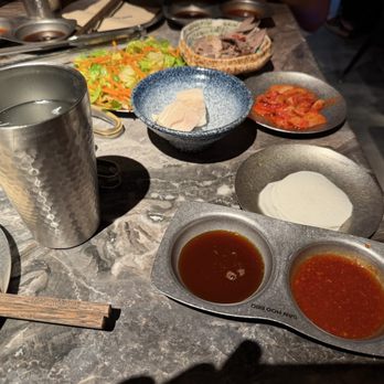 Gan-Hoo BBQ - What is set on the table - Korean Near Me - New York, New York