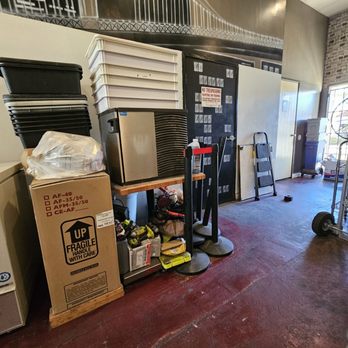 Brooklyn Boyz Pizza - Dining area or stock room...??? BOTH - Pizza Near Me - Oceanside, California