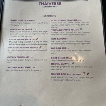 Thaiverse Middleburg - Menu prices as of Dec. 2022 - Thai Near Me - Middleburg, Virginia Thaiverse Middleburg - Menu prices as of Dec. 2022 - Thai Near Me - Middleburg, Virginia