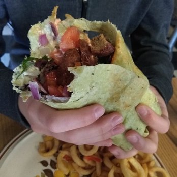 Amy's Place - Post-bball breakfast with my bball mini-she. HUGE vegan Stinger wrap. - Vegetarian Near Me - Buffalo, New York Amy's Place - Post-bball breakfast with my bball mini-she. HUGE vegan Stinger wrap. - Vegetarian Near Me - Buffalo, New York