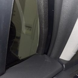 Gap in the tint and the window sill. Gap in the tint and the window sill.