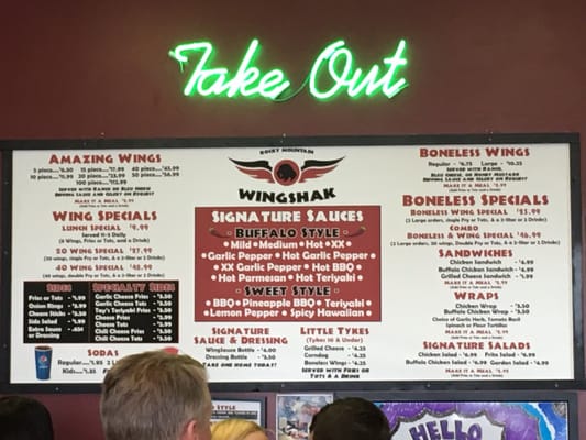 Menu photo 4 Rocky Mountain Wingshak American Fork, UT