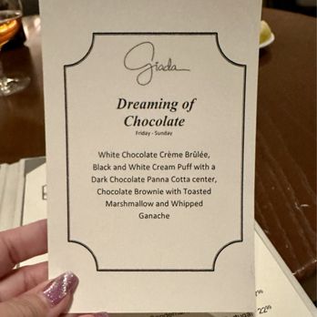 GIADA - Additional dessert menu - Italian Near Me - Las Vegas, Nevada