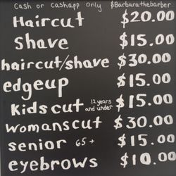 Barbara's Barber Shop - Prices