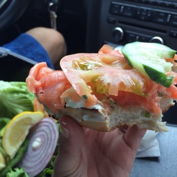 Roasters 'N Toasters - Pinecrest - Lox bagel. Split it with the boy. This is my half... nearly gone before I remembered to take a pic! NOMMY. - Bagels Near Me - Miami, Florida