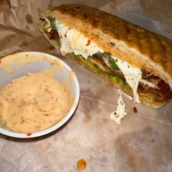 Boddega Di Mangia Bene - Piccante Chicken Panini w/ extra spicy aioli on the side