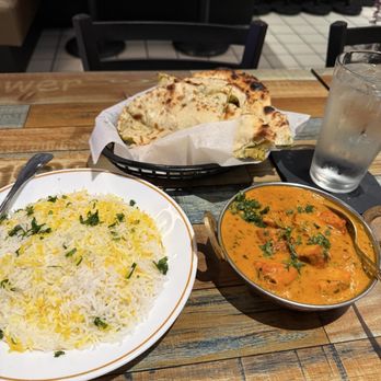 India House Restaurant - Chicken Tikka Masala and Aloo Kulcha (naan bread with potatoes inside) - Indian Near Me - Buena Park, California India House Restaurant - Chicken Tikka Masala and Aloo Kulcha (naan bread with potatoes inside) - Indian Near Me - Buena Park, California