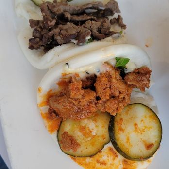 Southgate - Happy hr bao buns (top is beef and bottom is pork) - Korean Near Me - Philadelphia, Pennsylvania Southgate - Happy hr bao buns (top is beef and bottom is pork) - Korean Near Me - Philadelphia, Pennsylvania