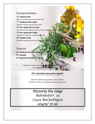 Menu photo 1 Da Luigi Burladingen, BW