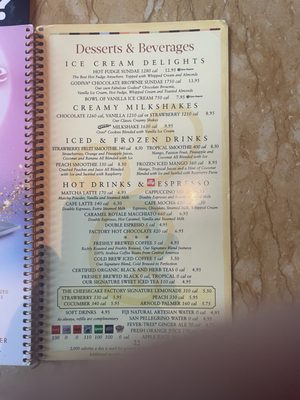 Menu photo 1 The Cheesecake Factory San Antonio, TX Menu photo 1 The Cheesecake Factory San Antonio, TX