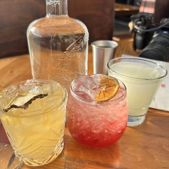 Red Star Taco Bar - Roasted pineapple margarita, until proven guilty mocktail, and margarita slushie - Mexican Near Me - Seattle, Washington
