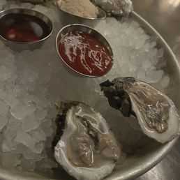 Oysters on the 1/2 shell Oysters on the 1/2 shell