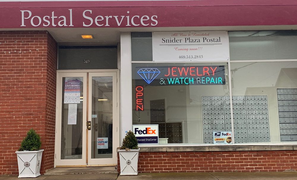SNIDER PLAZA POSTAL Updated August 2024 3419 Westminster Ave, Dallas, Texas Mailbox