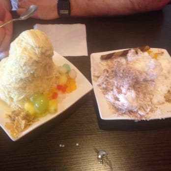 Frostcity - Pistachio frost and partially devoured haupia/chocolate frost - Desserts Near Me - Honolulu, Hawaii Frostcity - Pistachio frost and partially devoured haupia/chocolate frost - Desserts Near Me - Honolulu, Hawaii