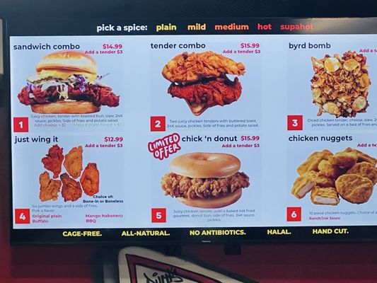 Menu photo 5 Byrd’s Hot Chicken Boynton Beach, FL