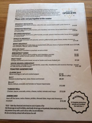 Menu photo 2 Captains of Rye Rye, VIC