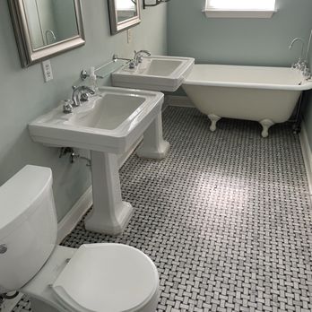 JHR Renovations - Double sink , claw foot tub , tile - Dumpster Rental Near Me