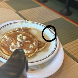 Huddle House - pancake with hair