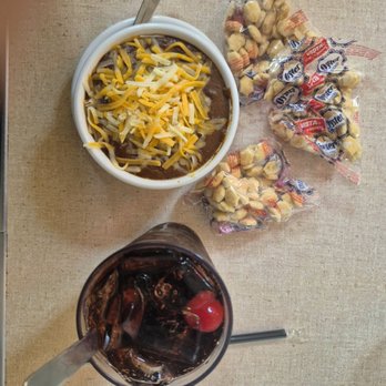 Crown Candy Kitchen - Small chili and cherry pepsi - Candy Stores Near Me - St. Louis, Missouri