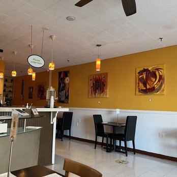 Lucy Ethiopian Cafe - The interior of Lucy Ethiopian Cafe and Restaurant. - Ethiopian Near Me - Boston, Massachusetts