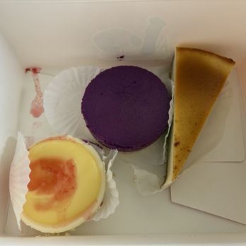 Paris Banh Mi - Left to right: yuzu, ube, and creme brulee chesecake slices - Sandwiches Near Me - Clovis, California Paris Banh Mi - Left to right: yuzu, ube, and creme brulee chesecake slices - Sandwiches Near Me - Clovis, California