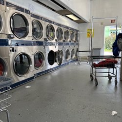 Lincoln Coin Laundry - The only available dryers. I'm here waiting for there to be more than only ONE available