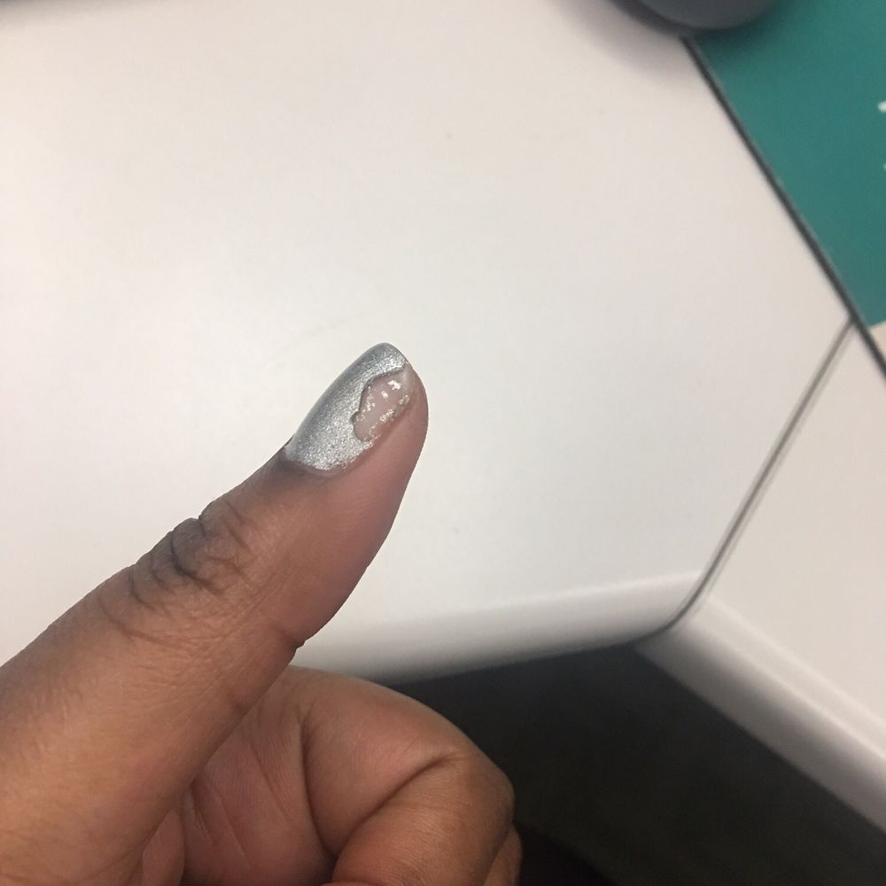 Golden Nails - Gel nail polish after a day. Very disappointed - Nail Salons Near Me - Watertown, Massachusetts