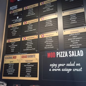MOD Pizza - Menu board - Pizza Near Me - Irvine, California MOD Pizza - Menu board - Pizza Near Me - Irvine, California