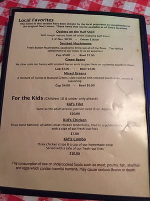 Menu photo 3 Doe's Eat Place Bentonville, AR Menu photo 3 Doe's Eat Place Bentonville, AR