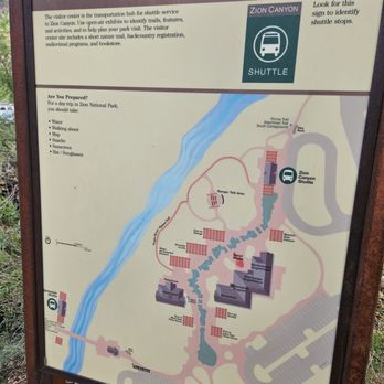Pa'rus Trail - Map of visitor center and its relation to the trail - Parks Near Me
