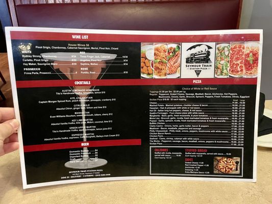 Menu photo 4 Seymour Train Station Pizza Seymour, CT