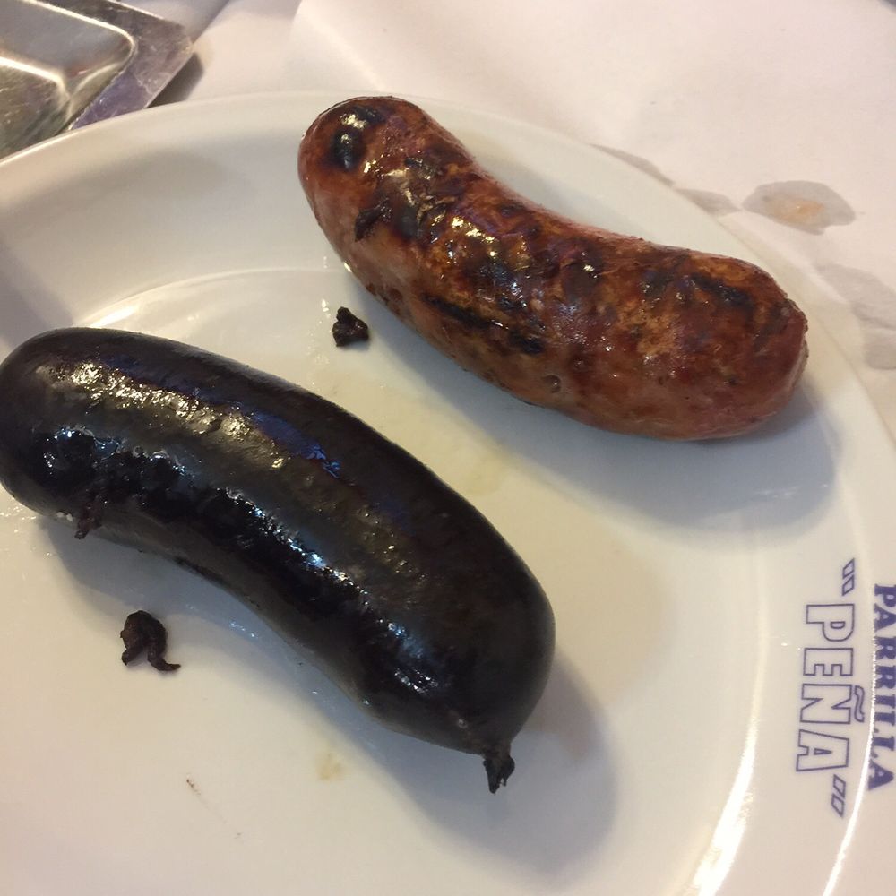 Parrilla Peña - Blood sausage and chorizo. - Argentine Near Me - Buenos Aires, C Parrilla Peña - Blood sausage and chorizo. - Argentine Near Me - Buenos Aires, C