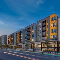 Current Midtown Apartments - exterior night time