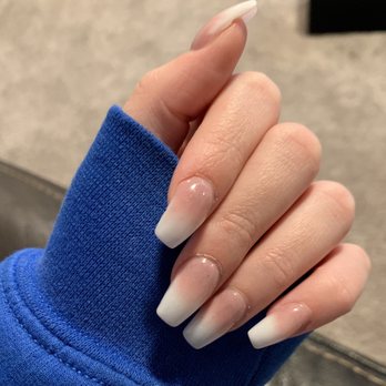 Super Nails - Ombré nails in a coffin shape. - Nail Salons Near Me - Beaverton, Oregon