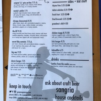 Green Restaurant - Updated Menu - Vegetarian Near Me - Tempe, Arizona