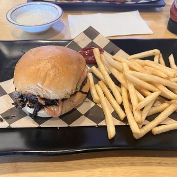 Smash Bros Bistro - Smashburger with regular fries - Salad Near Me - Fresno, California