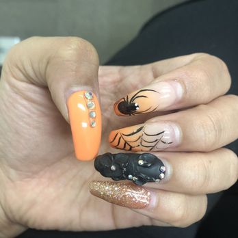 Ivy Nails & Spa - Halloween nails by Anna after 3 weeks! - Nail Salons Near Me - Whittier, California Ivy Nails & Spa - Halloween nails by Anna after 3 weeks! - Nail Salons Near Me - Whittier, California