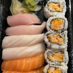 Toyama Cuisine Restaurant - Sushi and spicy white tuna roll.