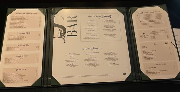 Menu photo 1 S Bar Las Vegas Las Vegas, NV Menu photo 1 S Bar Las Vegas Las Vegas, NV