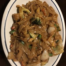 Diamond Thai - Veggie pad see ew. Big portion, plenty of veggies, and came out literally steaming hot.