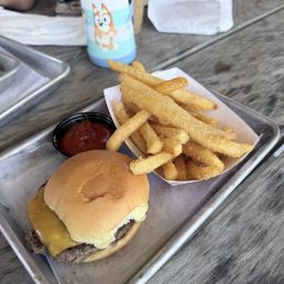 Kids Mini Cheeseburger and fries